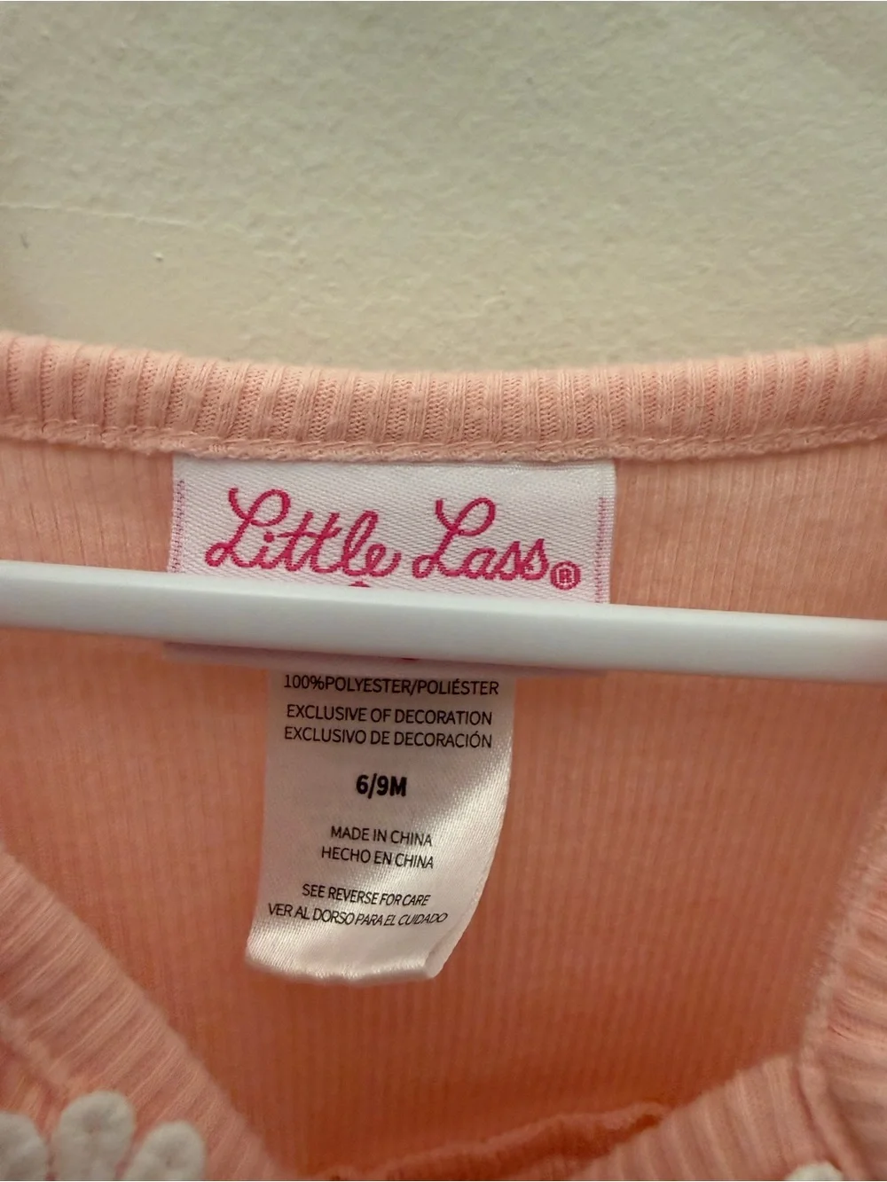Little Lass Peach Pink Tulle Daisy One-Piece